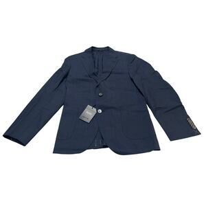 12-3 HUGO BOSS Men's Tailored Mohair Suit Navy Size 40R Unhemmed